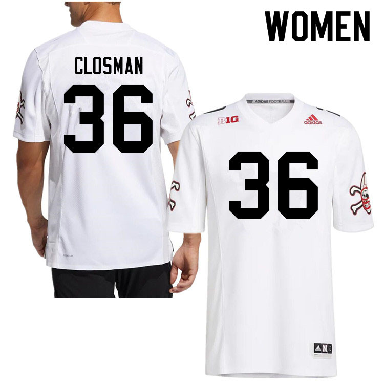 Women #36 Blake Closman Nebraska Cornhuskers College Football Jerseys Sale-Strategy